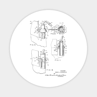Urinary Drainage System Vintage Patent Hand Drawing Magnet
